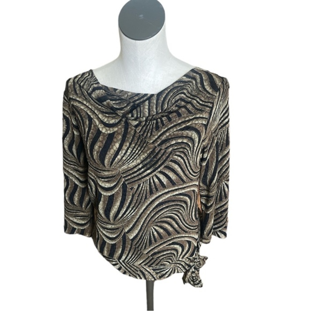 Birch Hill blouse modern woman black top Size Small